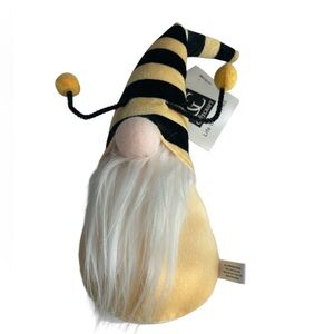 Yellow and Black Hat Gnome Plush. 11” New With Tags GiftCraft